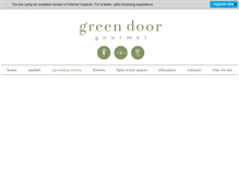 Tablet Screenshot of greendoorgourmet.com